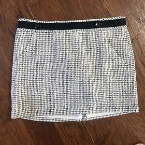 The Limited Black & White Tweed Mini Skirt | Size 14